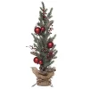 Contemporary Home Living Unlit-28" Acorn And Ornament Artificial Christmas Tree With Burlap Base