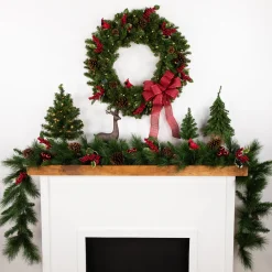 Northlight Unlit-10" Alpine Medium Artificial Christmas Tree With Wooden Base - Unlit