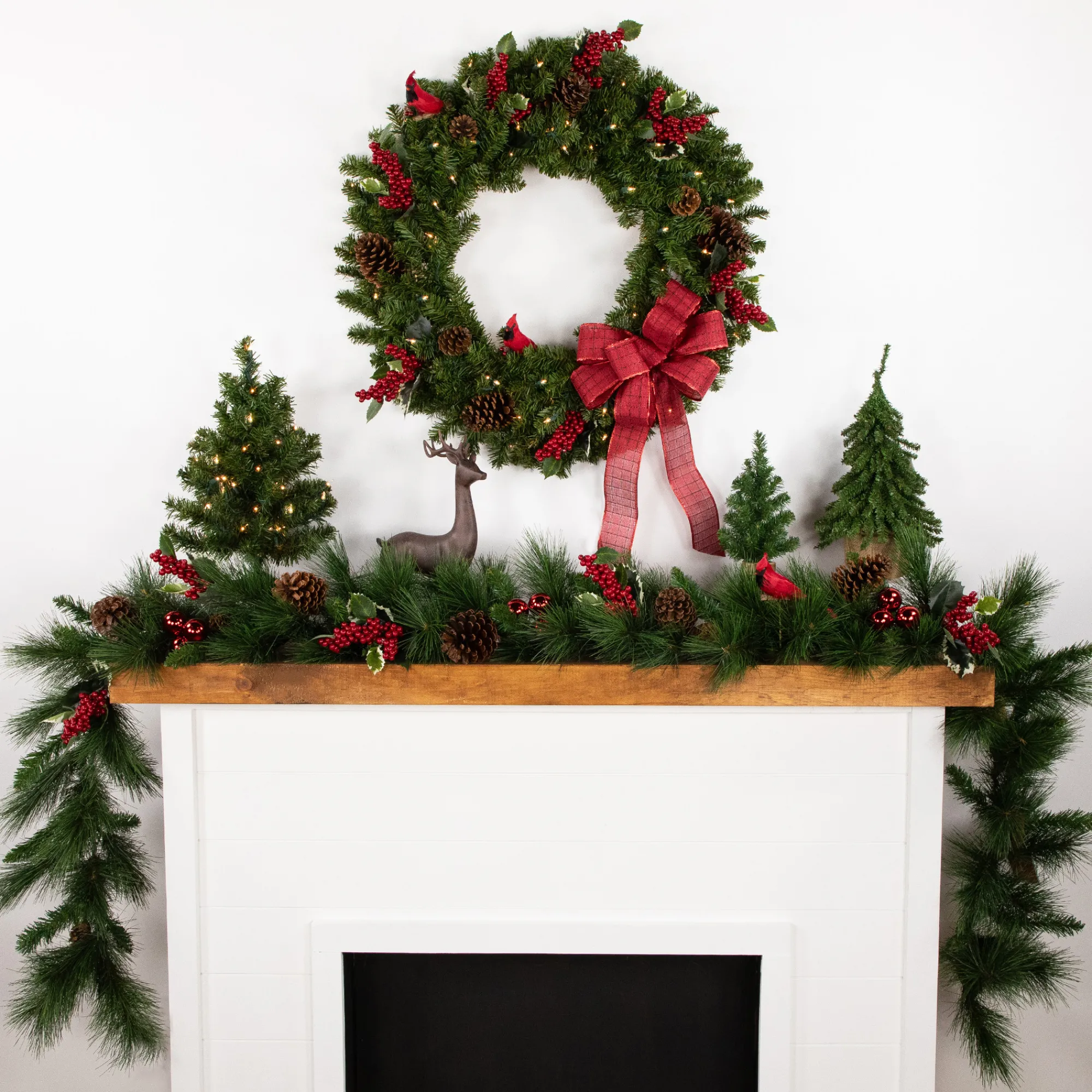 Northlight Unlit-10" Alpine Medium Artificial Christmas Tree With Wooden Base - Unlit