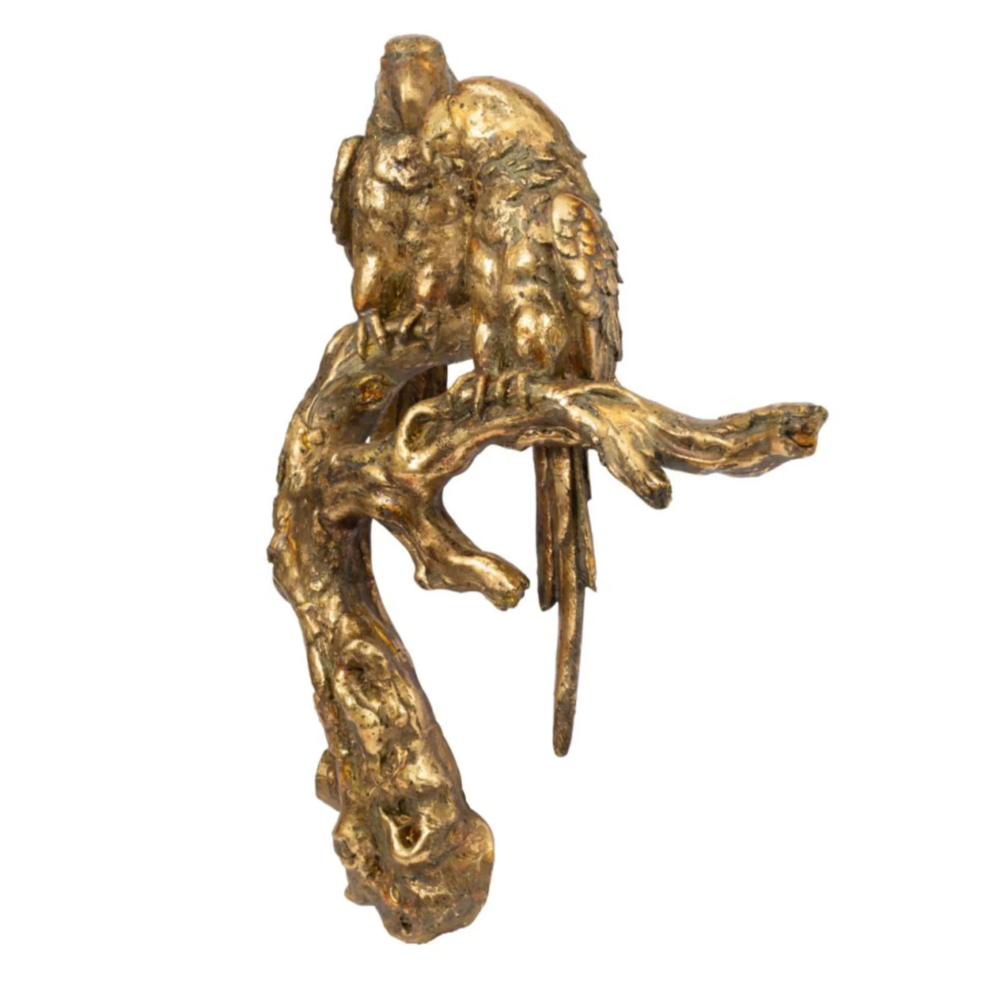 A&B Home Finials-13" Antique Gold Vintage Glamour Bird Sculpture Wall Decor