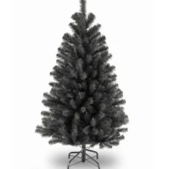 Christmas Central Unlit-4.5' Black North Valley Spruce Artificial Christmas Tree, Unlit