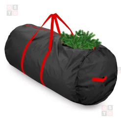 osto Tree Storage-60" Black Round Tear Proof Round Artificial Christmas Tree Storage Bag