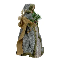 Roman Angels-16" Brown And White Rustic Angel Christmas Tree Topper- Unlit