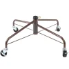 Northlight Artificial Tree Stands-24" Brown Metal Rolling Artificial Christmas Tree Stand, For 6' - 9' Trees