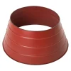 Glitzhome Artificial Tree Stands-22" Candy Red Holiday Collections Painted Christmas Metal Tree Collar