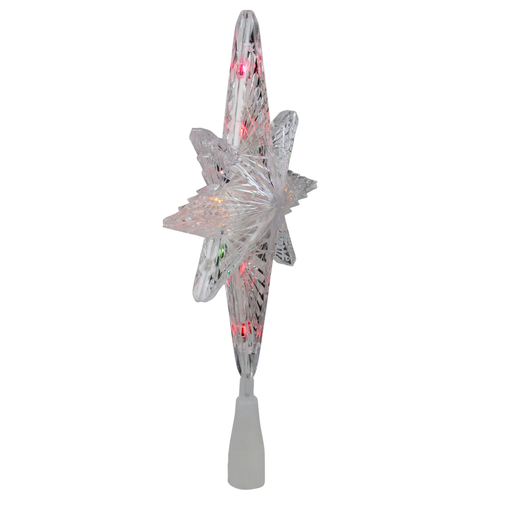 Northlight Stars-11" Clear Crystal Star Of Bethlehem Christmas Tree Topper - Multi-Color