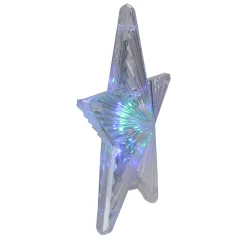 Kurt Adler Stars-8.5" Clear Lighted Contemporary Tree Topper Star - Multi-Color Lights