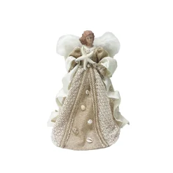 CC Christmas Decor Angels-16" Coastal Angel Christmas Tree Topper, Unlit
