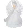 Kurt Adler Angels-15" Deluxe White Fiber Optic Floral Angel Christmas Tree Topper