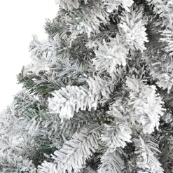 Nearly Natural Unlit-4' Flocked Rock Springs Spruce Artificial Christmas Tree, Unlit