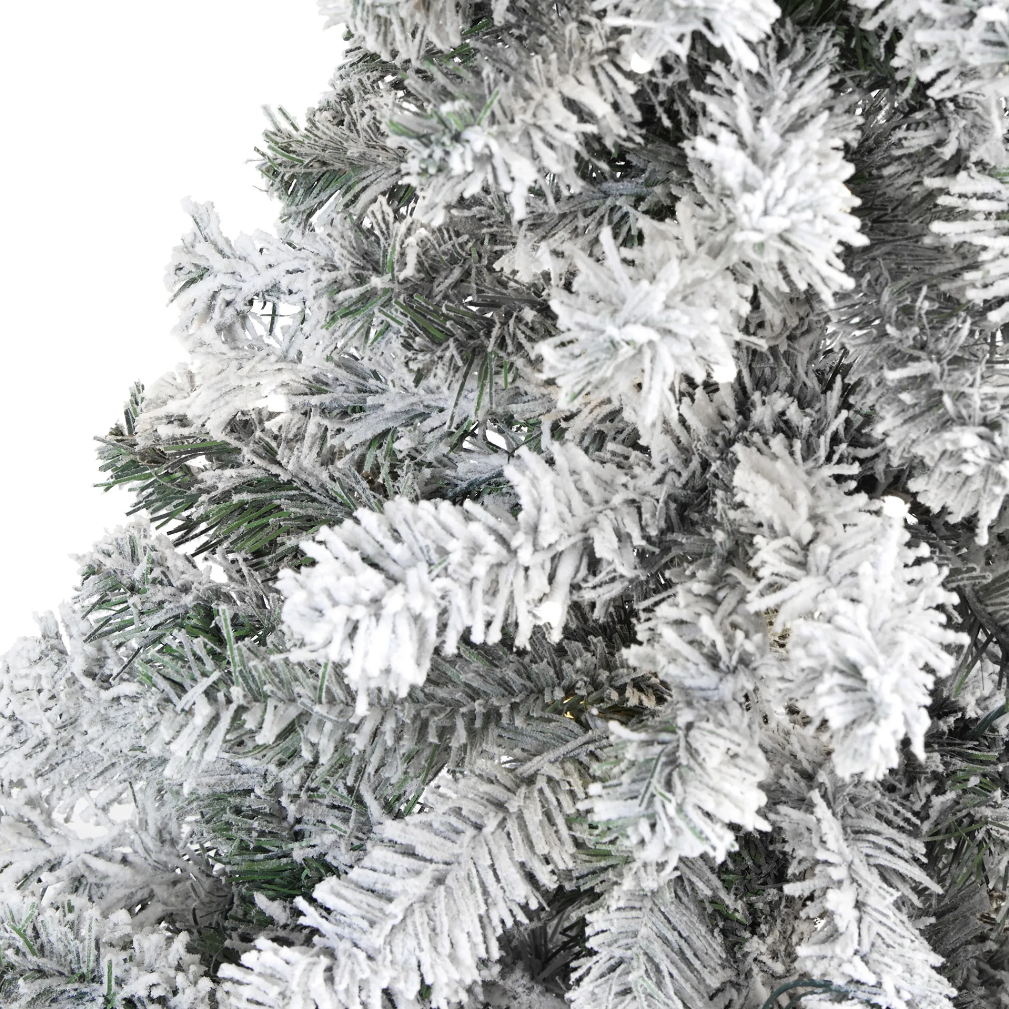 Nearly Natural Unlit-4' Flocked Rock Springs Spruce Artificial Christmas Tree, Unlit