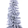 Northlight Unlit-4' Flocked Winter Alpine Slim Artificial Christmas Tree, Unlit