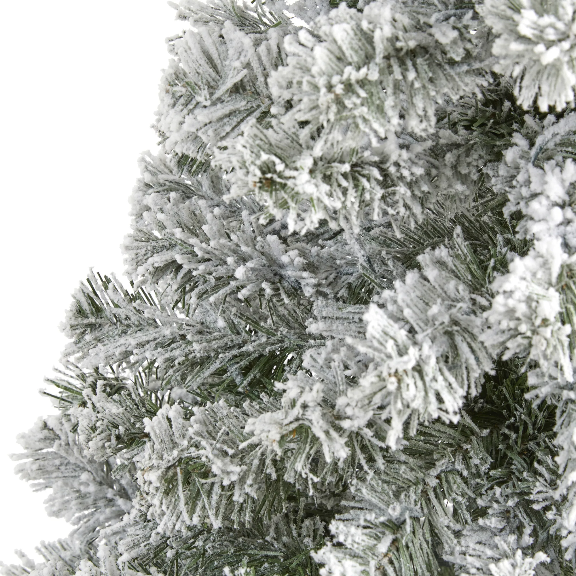Nearly Natural Unlit-4' Full Flocked West Virginia Fir Artificial Christmas Tree, Unlit