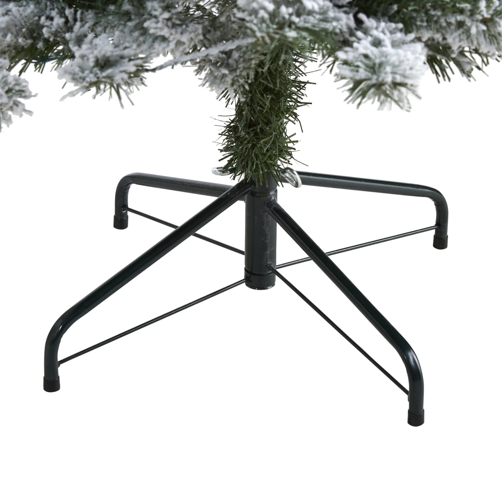 Nearly Natural Unlit-4' Full Flocked West Virginia Fir Artificial Christmas Tree, Unlit