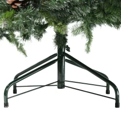 Northlight Unlit-7' Full Snowy Delta Pine With Cones Artificial Christmas Tree, Unlit