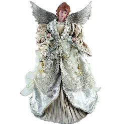 CC Christmas Decor Angels-16" Gilded Angel Christmas Tree Topper, Unlit