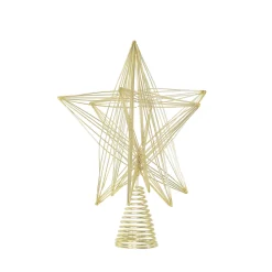 Northlight Stars-10" Gold 3D Geometric Star Christmas Tree Topper