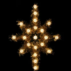Northlight Stars-21" Gold Star Of Bethlehem Christmas Tree Topper - Clear Lights