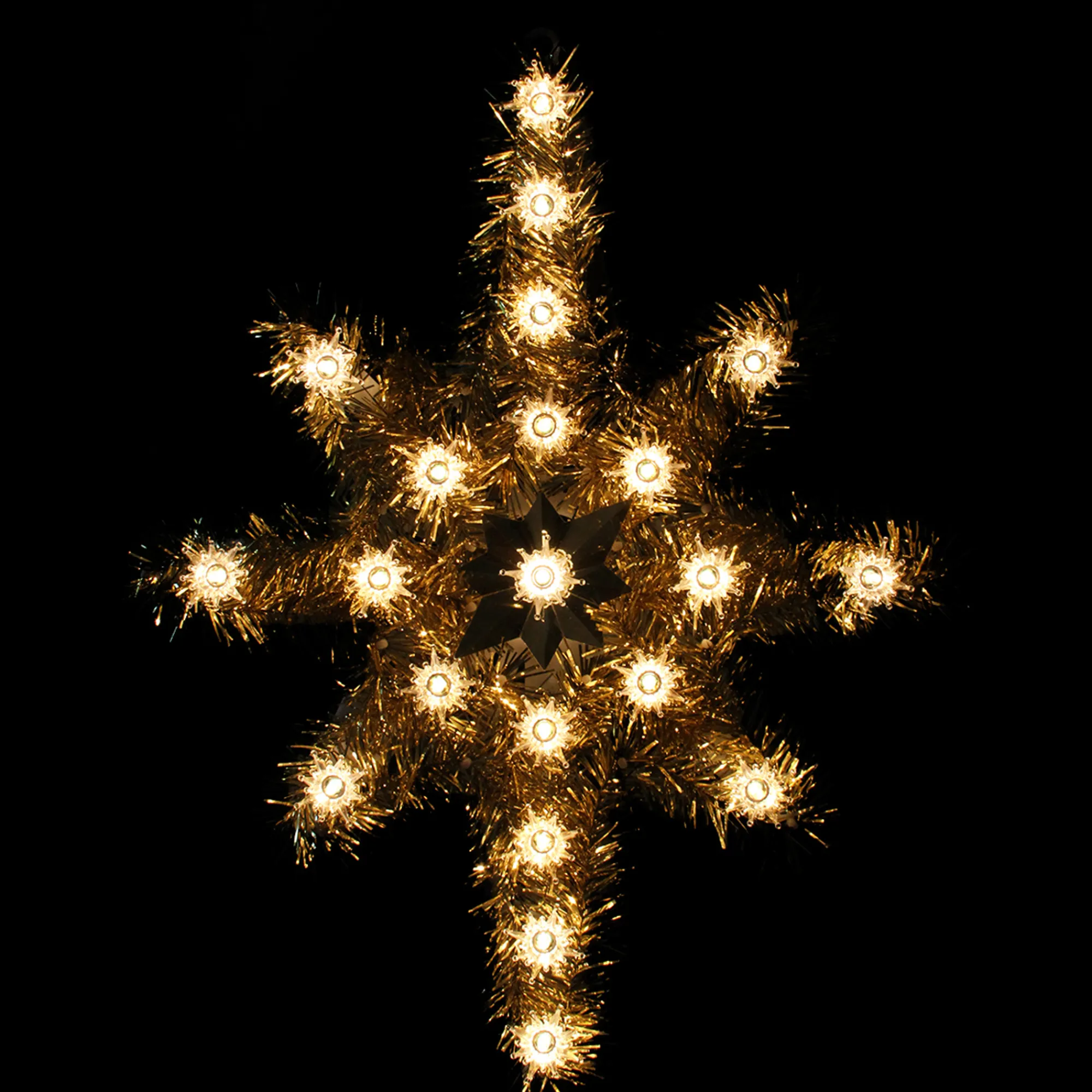 Northlight Stars-21" Gold Star Of Bethlehem Christmas Tree Topper - Clear Lights