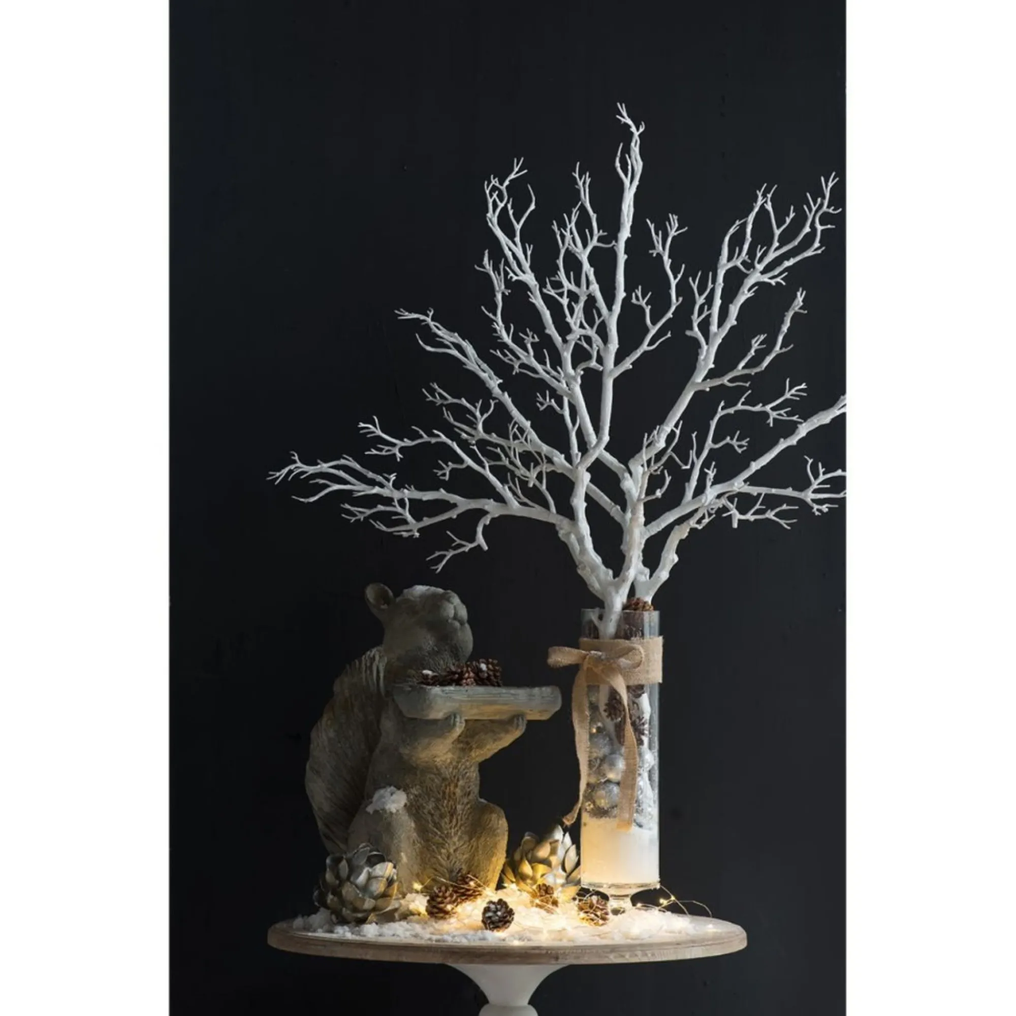 A&B Home Real Tree Stands-18.5" Gray Woodlands Squirrel Outdoor Accent