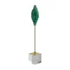 A&B Home Finials-18.75" Green And Gold Unique Geometric Designed Floating Jewel