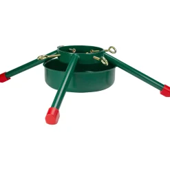Jack Post Real Tree Stands-29.5" Green And Red Christmas Tree Stand Real Live Trees Up To 12' Tall