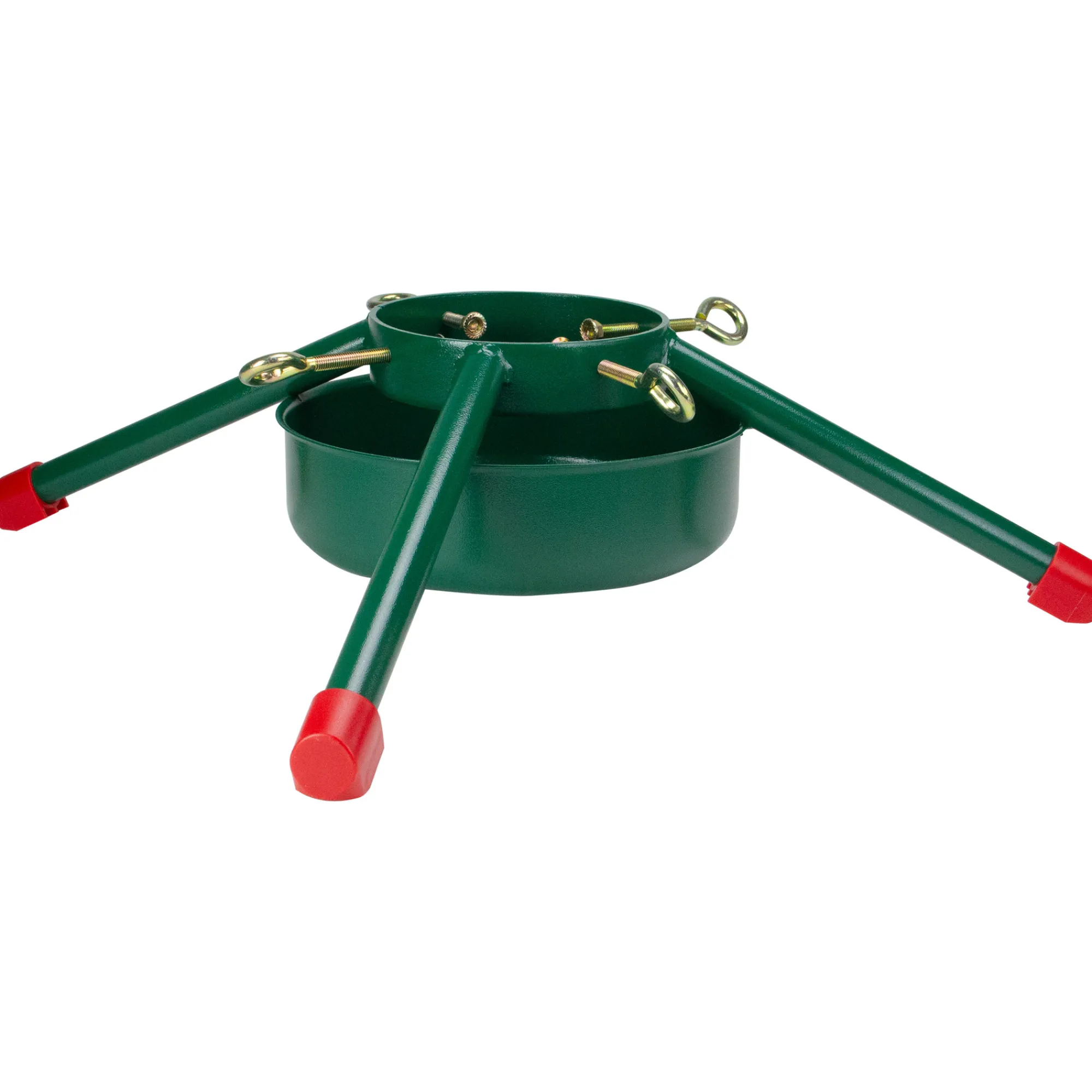 Jack Post Real Tree Stands-29.5" Green And Red Christmas Tree Stand Real Live Trees Up To 12' Tall