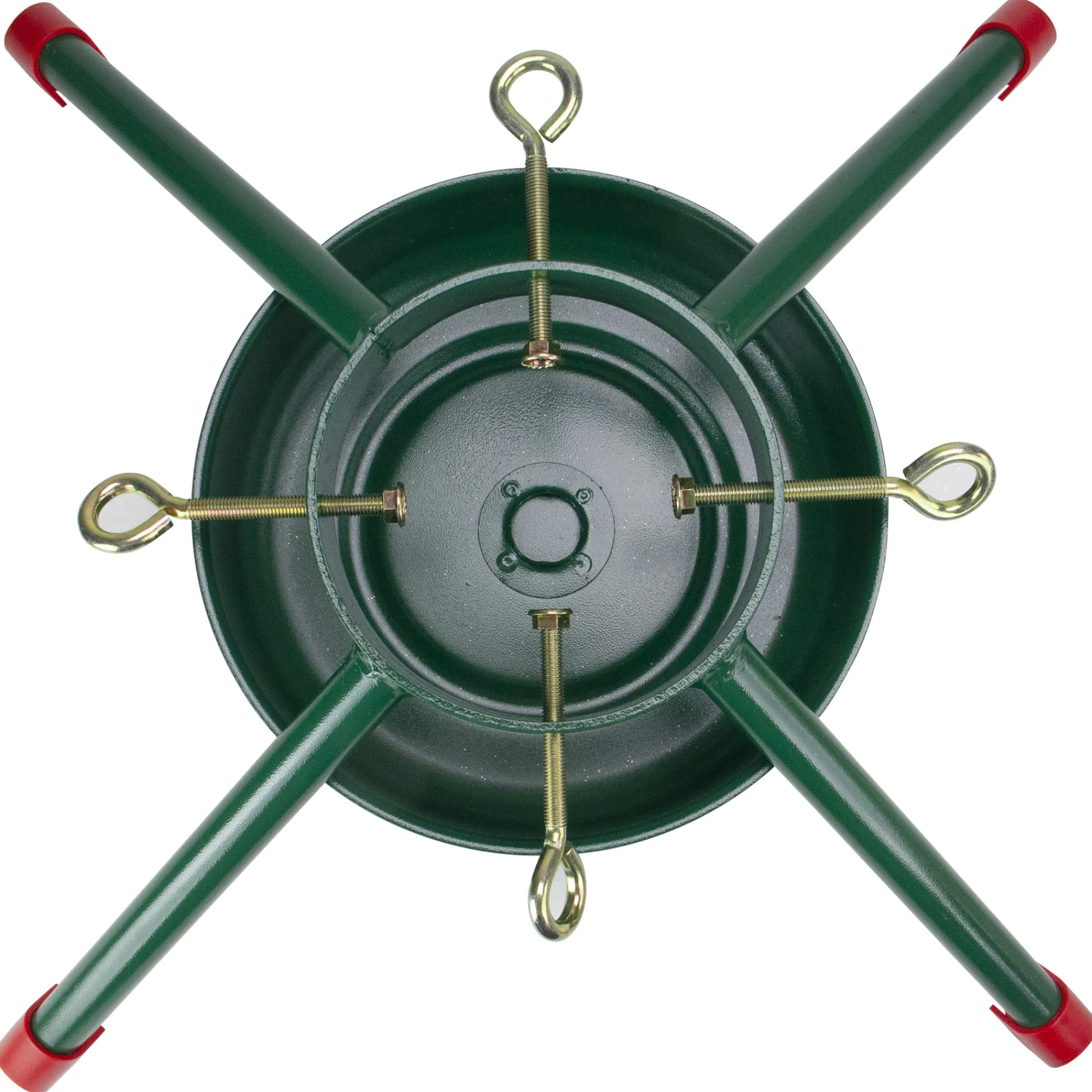 Jack Post Real Tree Stands-29.5" Green And Red Christmas Tree Stand Real Live Trees Up To 12' Tall