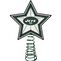 The Memory Company Stars-10" Green And White Star Nfl New York Jets Christmas Tree Topper