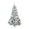 Northlight Unlit-7.5' Green Heavily Flocked Pine Medium Artificial Christmas Tree - Unlit