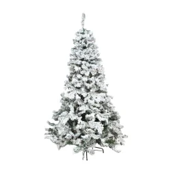 Northlight Unlit-7.5' Green Heavily Flocked Pine Medium Artificial Christmas Tree - Unlit