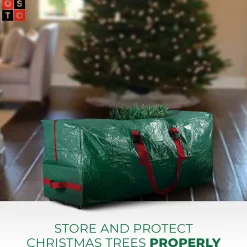 osto Tree Storage-48" Green Rolling Waterproof Artificial Christmas Tree Storage Bag