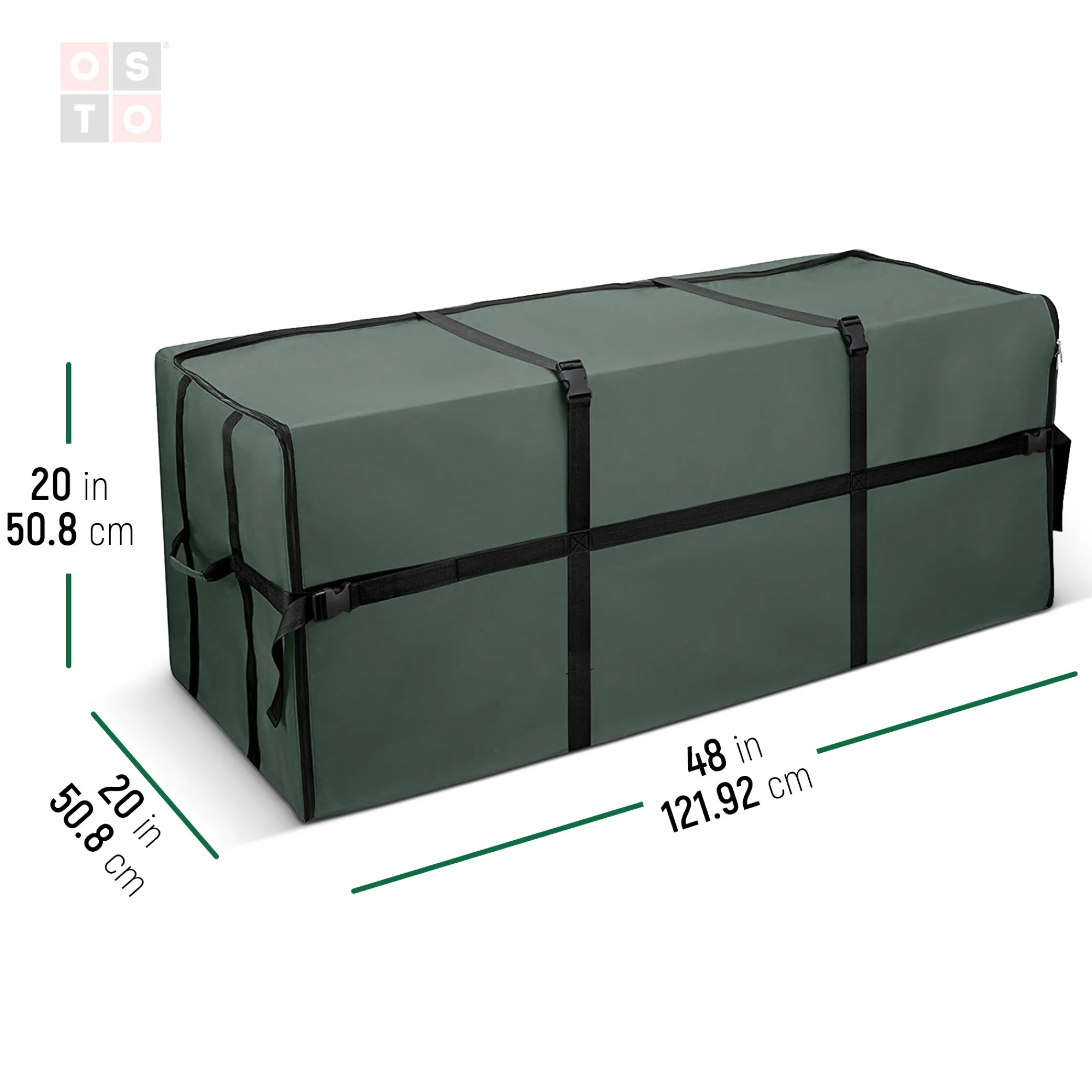 osto Tree Storage-48" Green Waterproof Artificial Christmas Tree Storage Bag