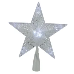 Northlight Stars-10" Led Lighted 5 Point Star Christmas Tree Topper - Clear Lights