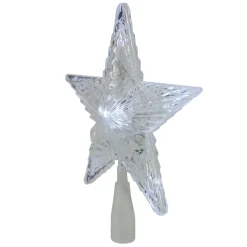 Northlight Stars-10" Led Lighted 5 Point Star Christmas Tree Topper - Clear Lights