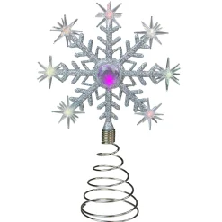 Northlight Snowflake-11" Led Lighted Coloring Changing Twinkling Snowflake Christmas Tree Topper