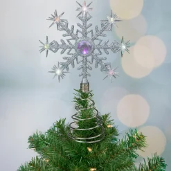Northlight Snowflake-11" Led Lighted Coloring Changing Twinkling Snowflake Christmas Tree Topper