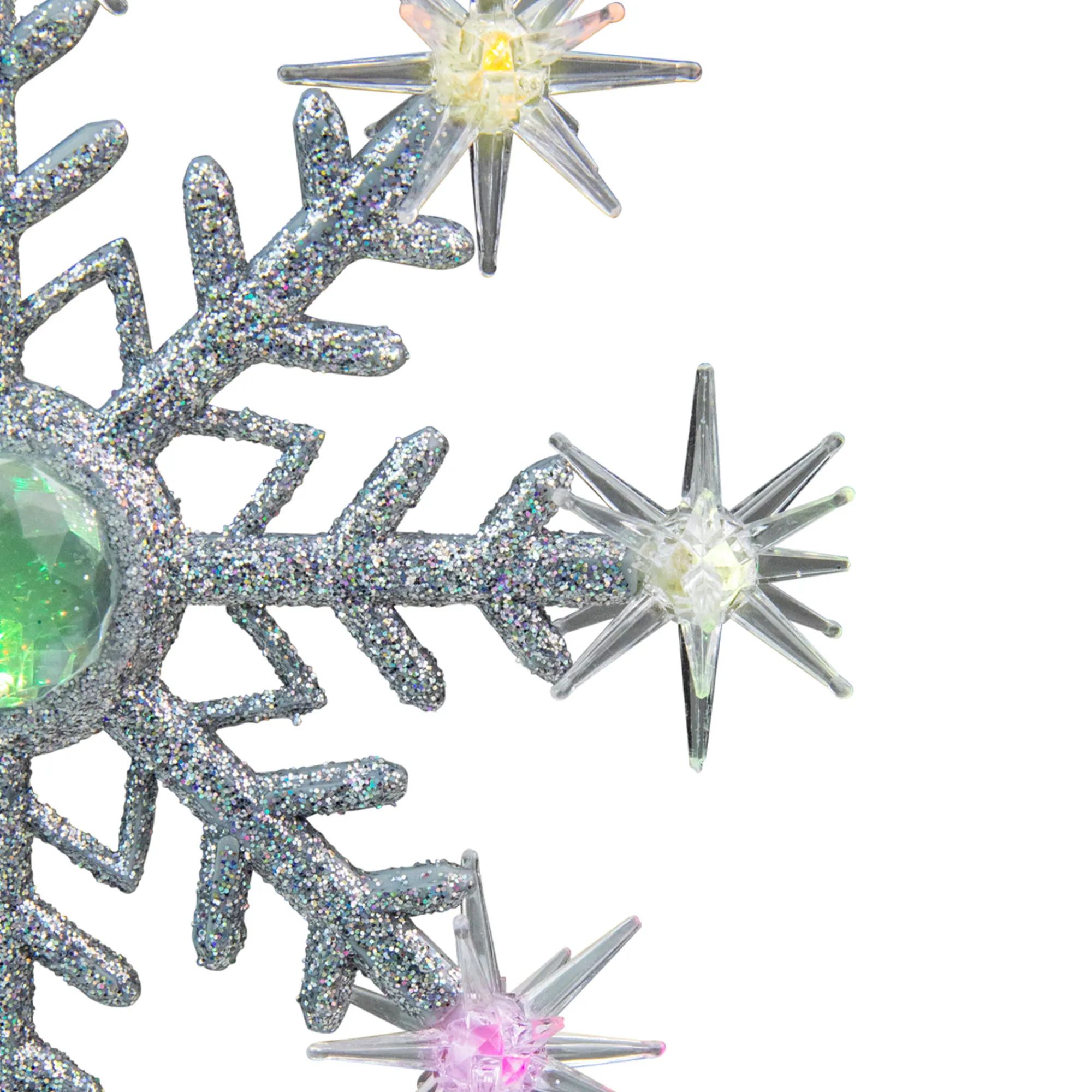 Northlight Snowflake-11" Led Lighted Coloring Changing Twinkling Snowflake Christmas Tree Topper