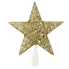 Northlight Stars-10" Led Lighted Gold Glittered Star Christmas Tree Topper, Warm White Lights
