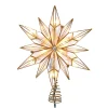 Home and Holiday Shops Finials-10 Light 12 Point Capiz Star And Center Gem Treetopper
