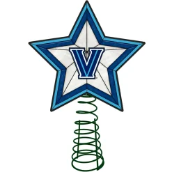 The Memory Company Stars-10" Lighted Aqua Blue And White Star Ncaa Villanova Wildcats Christmas Tree Topper