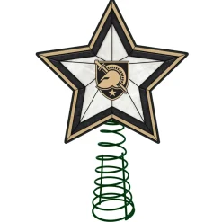 The Memory Company Stars-10" Lighted Black And Beige Star Ncaa Army Black Knights Christmas Tree Topper