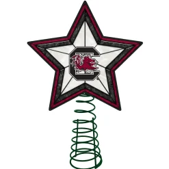 The Memory Company Stars-10" Lighted Black And Red Star Ncaa South Carolina Gamecocks Christmas Tree Topper
