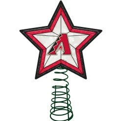 The Memory Company Stars-10" Lighted Black And Red Star Mlb Arizona Diamondbacks Christmas Tree Topper