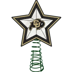 The Memory Company Stars-10" Lighted Black And Tortilla Brown Star Ncaa Colorado Buffaloes Christmas Tree Topper