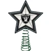 The Memory Company Stars-10" Lighted Black And White Star Nfl Oakland Raiders Christmas Tree Topper