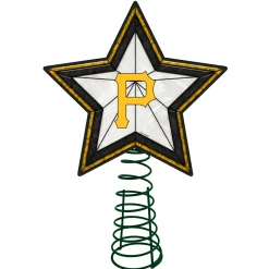 The Memory Company Stars-10" Lighted Black And Yellow Star Mlb Pittsburgh Pirates Christmas Tree Topper