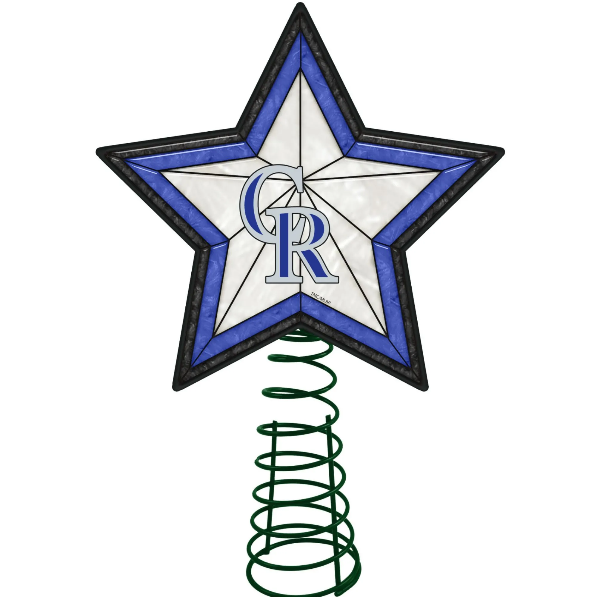 The Memory Company Stars-10" Lighted Blue And Black Star Mlb Colorado Rockies Christmas Tree Topper
