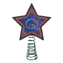 The Memory Company Stars-10" Lighted Blue And Brown Mosaic Style Star Ncaa Boise State Broncos Christmas Tree Topper