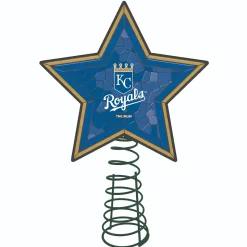 The Memory Company Stars-10" Lighted Blue And Gold Star Mlb Kansas City Royals Mosaic Christmas Tree Topper